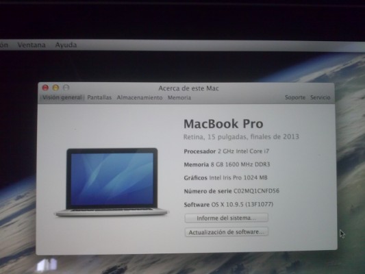 MacBook Pro 15 Pulgadas pantalla retina