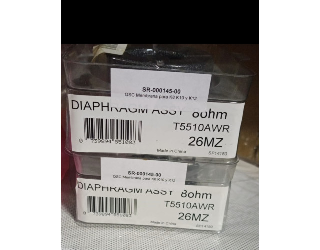 Repuesto de membrana para altavoces QSC K8 K10 K12