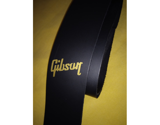 Gibson Black Leather Gold Logo