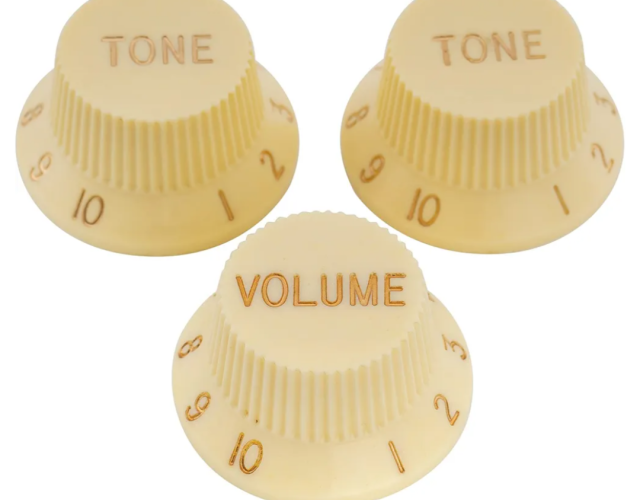 Set perillas botones Strat crema Fleor