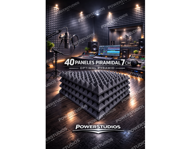 40 Paneles acústicos optimal pyramid, 7cm alta calidad ¡Nuevos en Stock!