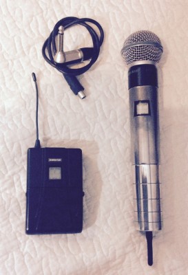 Microfono Shure y petaca Shure inalambrico