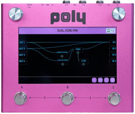 Poly Beebo - Sintetizador, Cargador IR y Multiefx Modular con 4 in y 4 out
