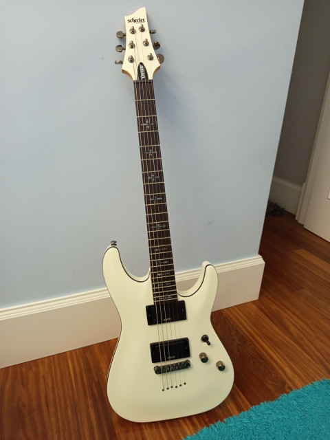 Schecter Demon 6 Vintage White