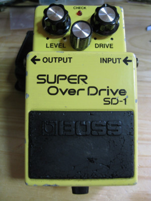 BOSS SD-1 Super Overdrive JRC4558 tubescreamer opamp Japan 1983 Black Label