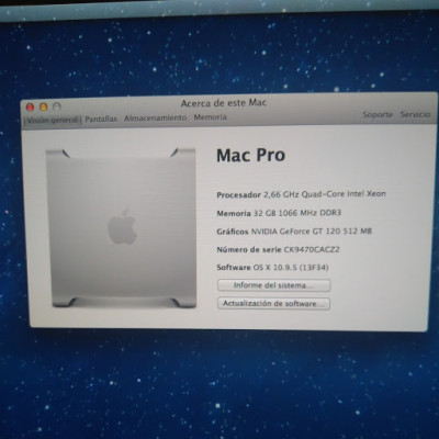Mac Pro 4.1 - 2,66 Ghz Quad-Core Intel Xeon con tres discos internos