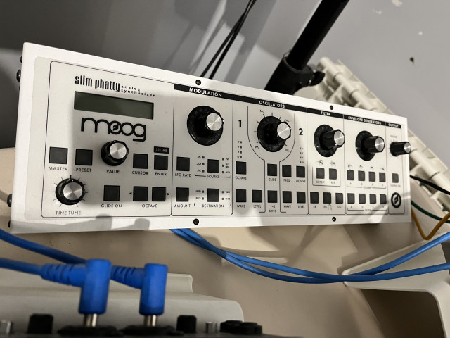 Moog Slim Phatty Edicion Limitada en blanco