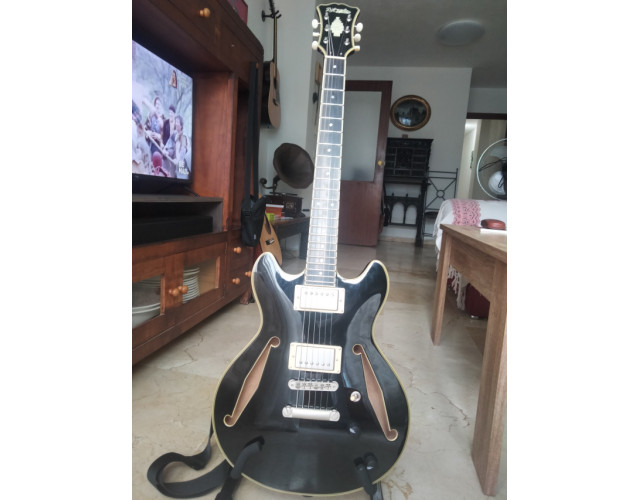 D'angelico Exel mini tour DC black solid