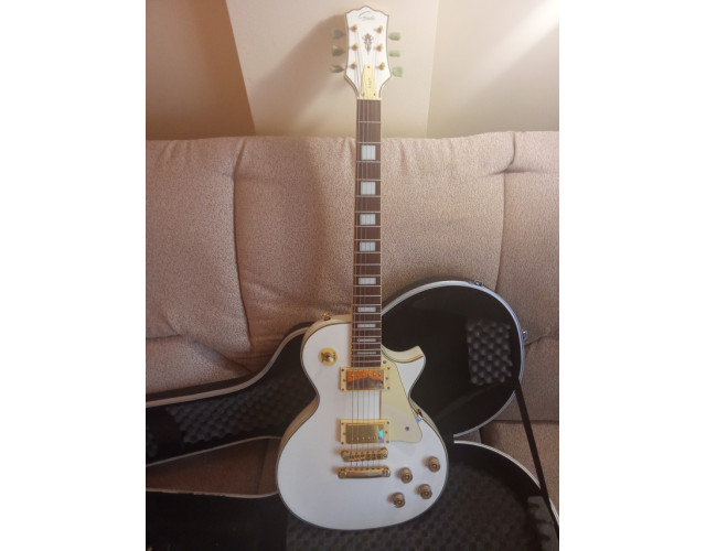 Guitarra Gould Eagle White con Estuche Duro