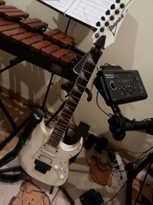 Guitarra electrica ibanez modelo rg350dx White