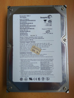 DISCO DURO SEAGATE ST3160021A 160GB.