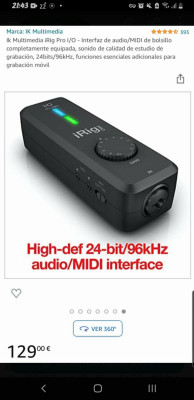 iRig Pro I/O - Interfaz de audio portátil