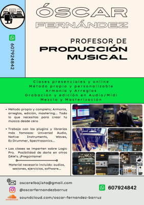 CLASES DE PRODUCCIÓN y CREACIÓN MUSICAL