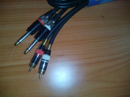 CABLE DOBLE RCA A JACK 6, 3 ORO N EDC