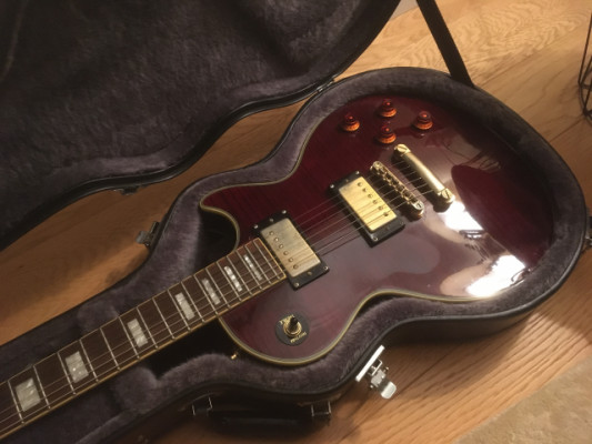 Epiphone Les Paul Custom Shop Limited (Wine Red / Flame Maple) con mejoras