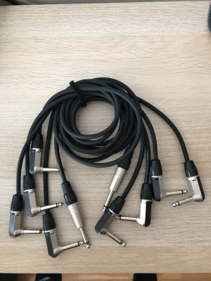 5 cables de sonido (4 acodados) de buena calidad