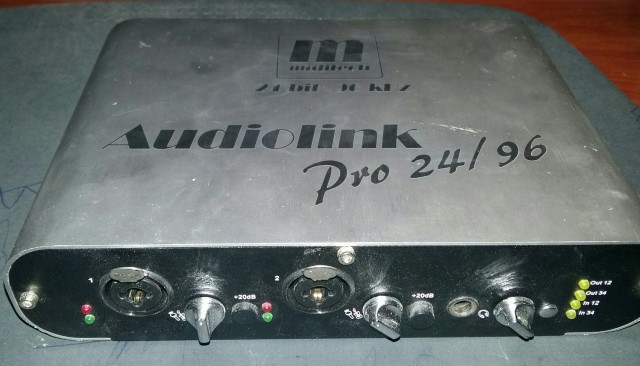 1 Tarjeta de sonido Interface de Audio miditech Audiolink Pro 24/96