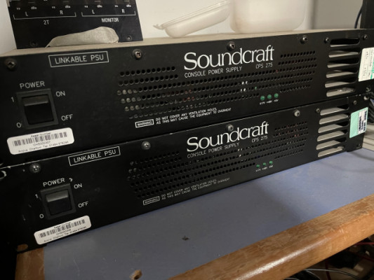 2 Fuentes de alimentación SoundCraft CPS 275