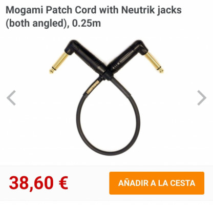 Cable patch Mogami 0.25m