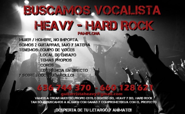 Vocalista Rock/Heavy en Pamplona