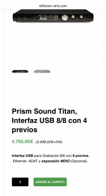 Tarjeta de sonido Prism Sound Titan