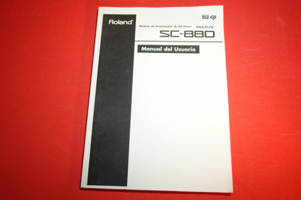 Manual Original en Castellano del ROLAND SC-880 ¡¡¡ sólo 15 euros y con el envío incluído !!!
