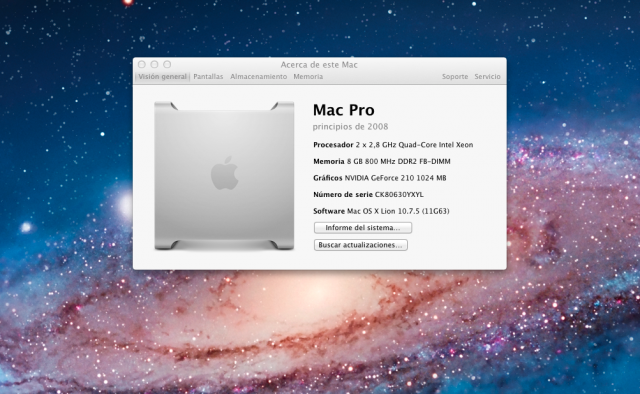 Mac Pro 8 Cores. 2.8Ghz. Mod. 3.1