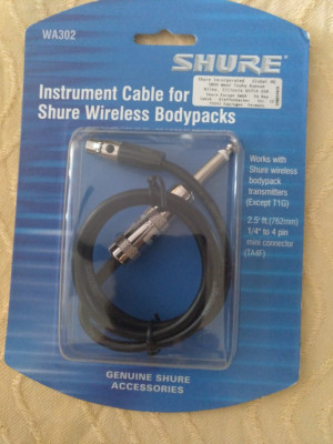 SHURE - Instrument Cable for Shure Wireless Bodypacks