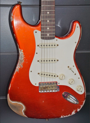 Fender 1959 stratocaster super heavey relic faded car, envío incluido