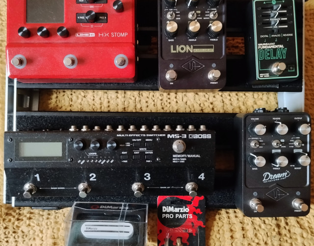 BOSS MS-3,Helix Stomp,XPND+stand,UAFX LION,Dream.