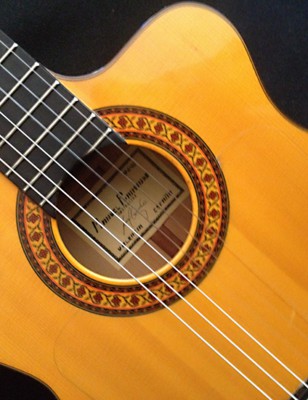 Guitarra flamenca Manuel Raimundo 646 E Flamenco caja estrecha Fishman Pro-Blend y cutaway
