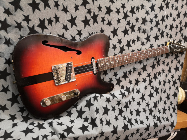 Mástil Fender + Cuerpo MJT Thinline relic + estilo Fender 51 Nocaster