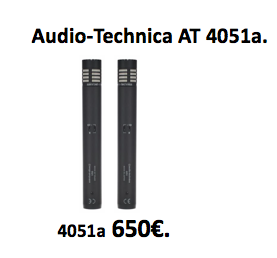 par de micrófonos Audio-Tecnica 4051a
