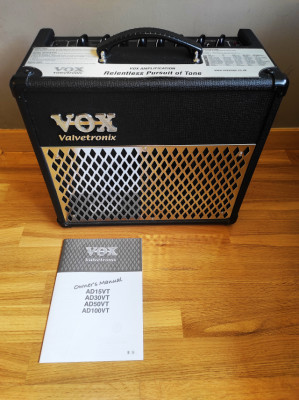 O cambio. Amplificador VOX VALVETRONIX AD15VT