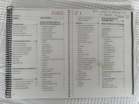 Manual en español Korg Z1