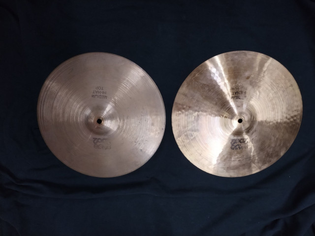 14" Hi hat Paiste 2002 'black label'  1979'