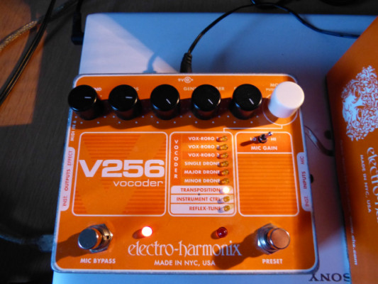 Electro Harmonix V256 Vocoder Efts Pedal+fuente+Lámpara de luces.