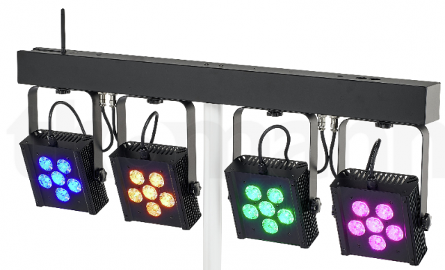 4 sets Stairville CLB8 RGBW Compact LED Bar 8 DMX 8w/led muy brillantes.