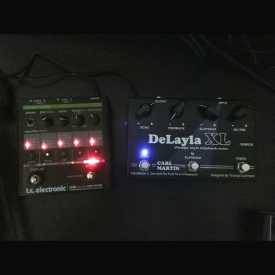Pedales DeLayla XL y t.c.electronic NR1 nova reverb