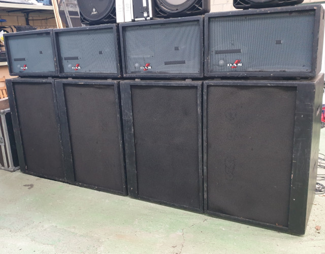2 sistemas Das audio 6400W con 2 rack