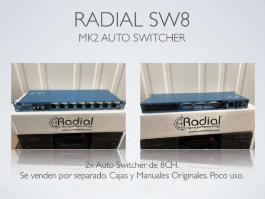 Radial Engineering SW-8 MK2 / 2 UNIDADES COMO NUEVAS
