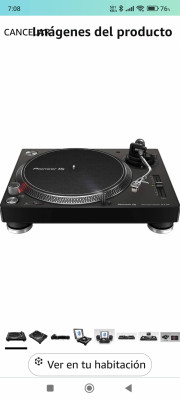 Pioneer DJ Giradiscos mod. PLX-500 de alto par, USB, negro