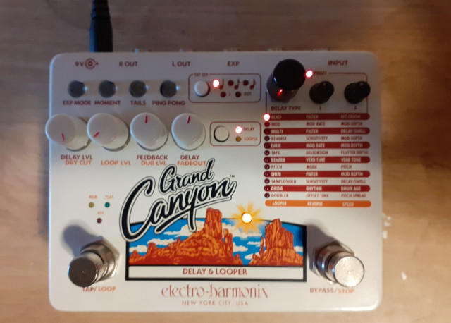 Pedal delay ELECTRO HARMONIX GRAND CANYON, DELAY LOOPER