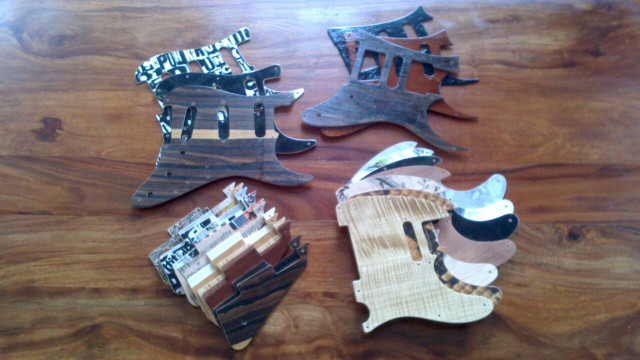 Golpeadores guitarra/bajo personalizables de madera
