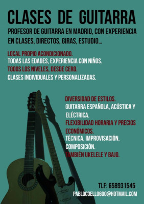 Clases de guitarra en Madrid