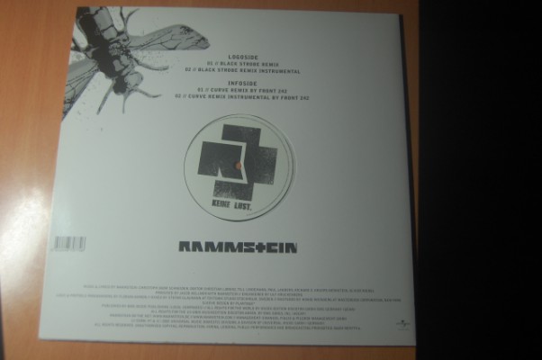 Vinilo 12" Rammsteim con remix Black Strobe y Front 242