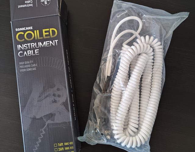 Cable espiral para guitarra o bajo