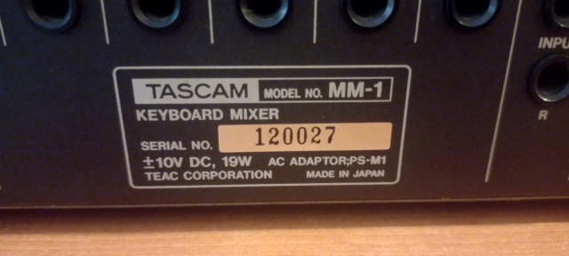 TASCAM MM-1 Keyboard Mixer Vintage de segunda mano por 450 € en