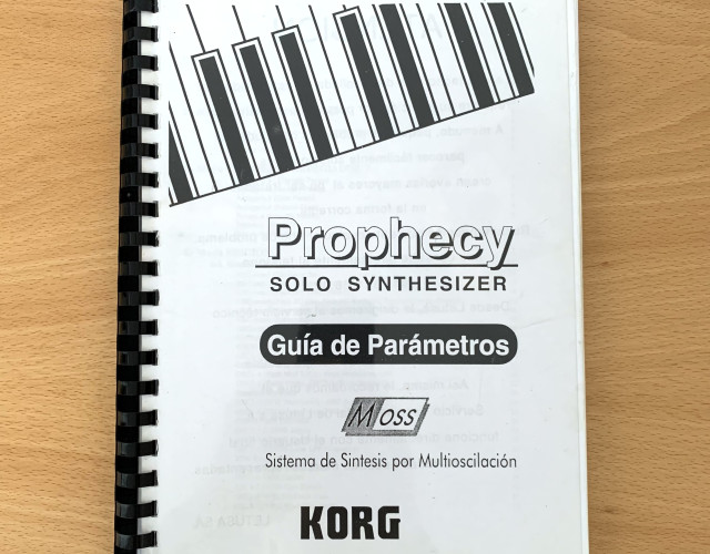 Korg Prophecy Manual Guía de Parámetros y Guía Básica