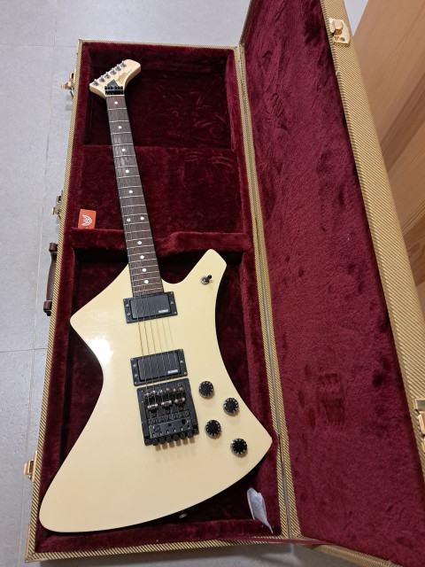 Guitarra Washburn A10 (1984) con estuche de tweed.